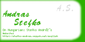 andras stefko business card